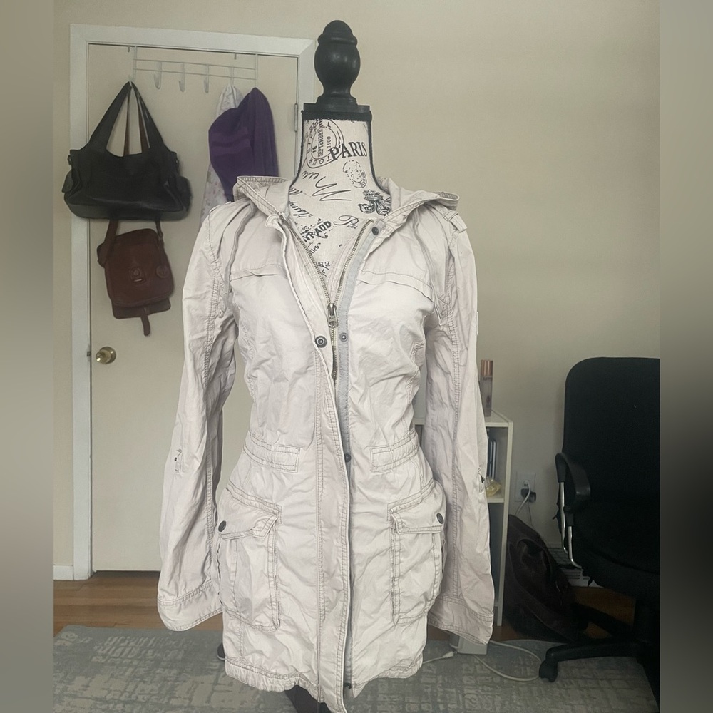 Abercrombie & Fitch Women's Light Tan Utility Jacket Womens Medium